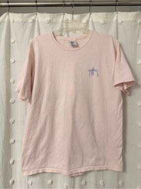 Guy Harvey Pale Pink Short-Sleeve Tee with Small Blue Logo